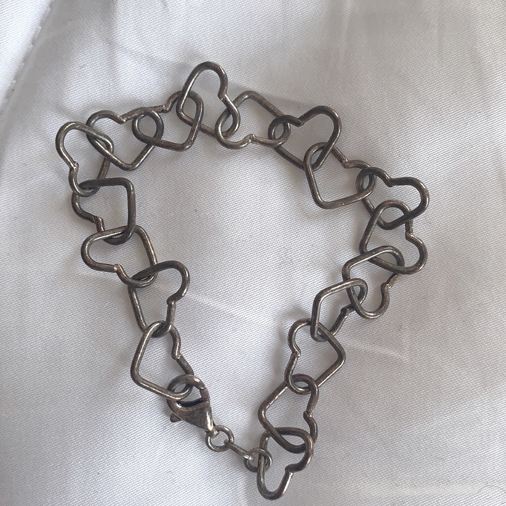 Silver hearts bracelet